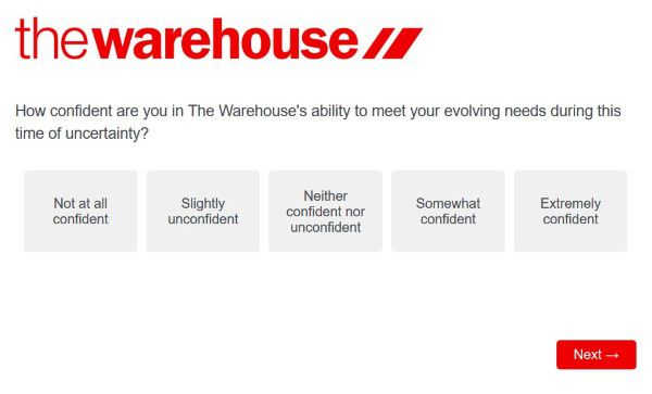 Confidence In Their Store The Warehouse Survey