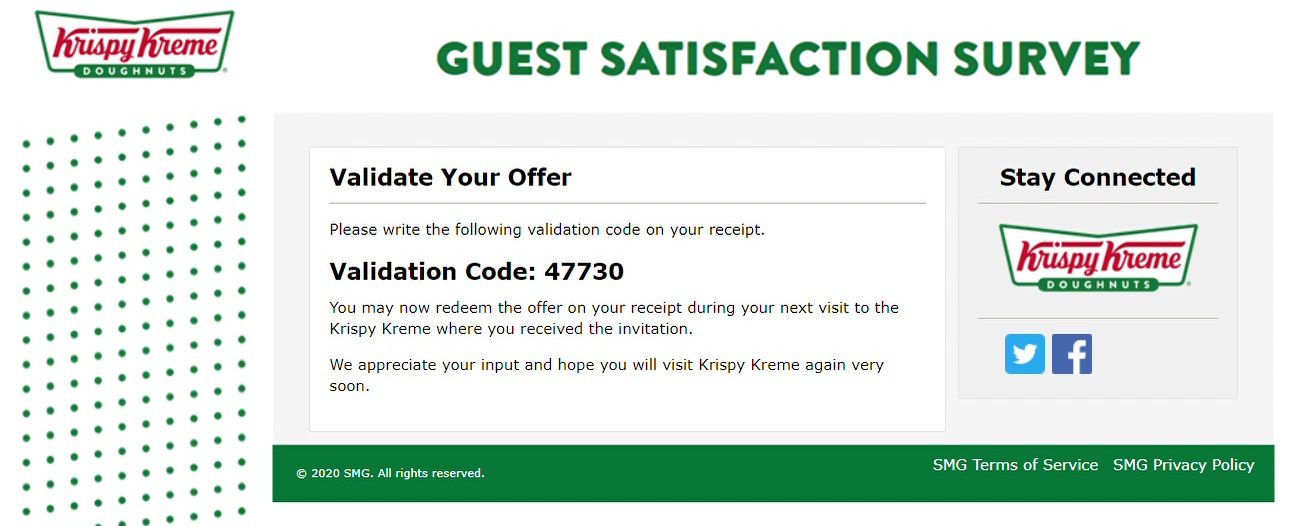 Free Doughnut Offer From Krispy Kremes Survey