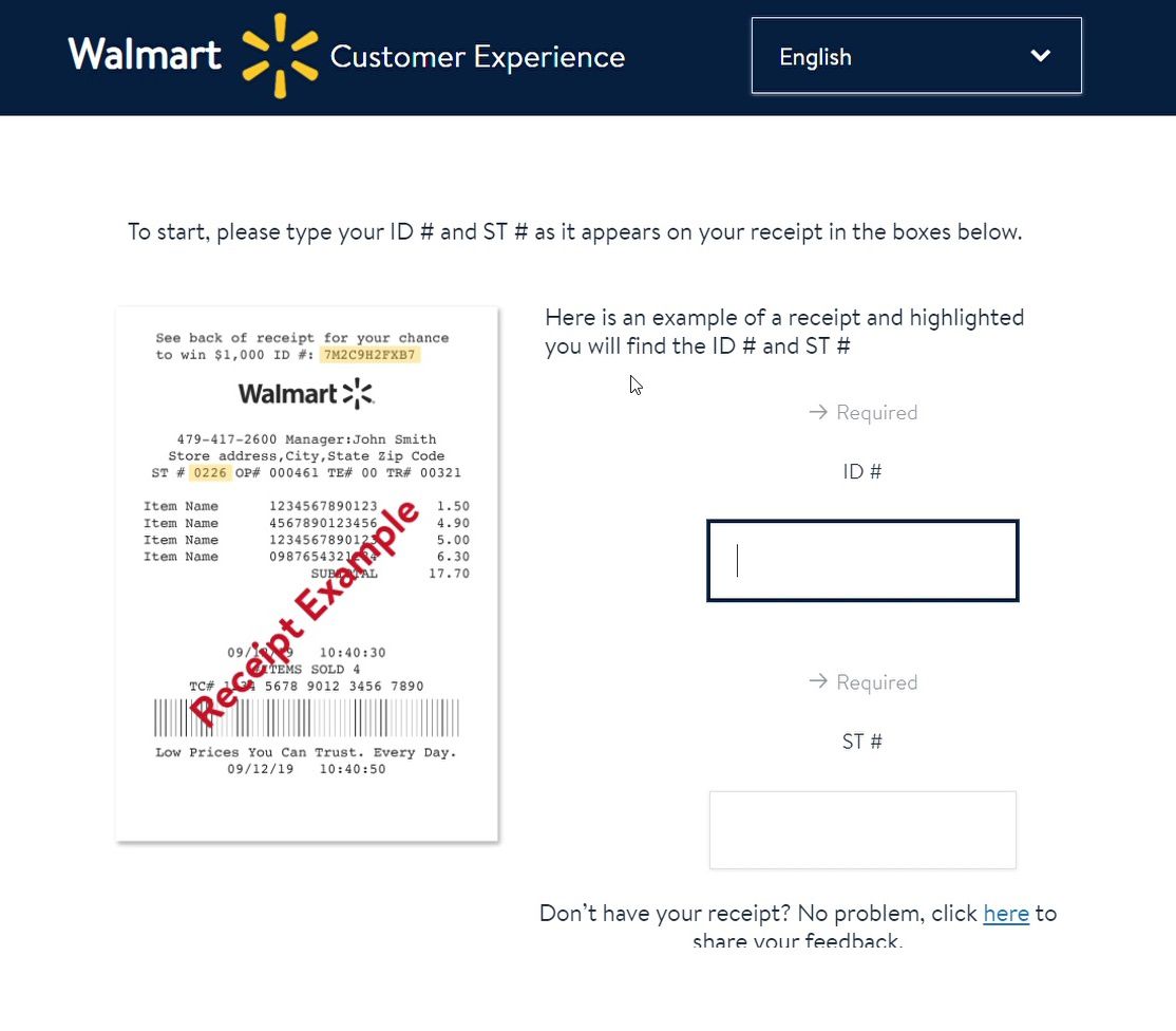 Front Page Of Walmart Survey