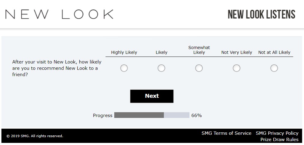 How Likely Is It That You'll Recommend New Look Based On Your Experience