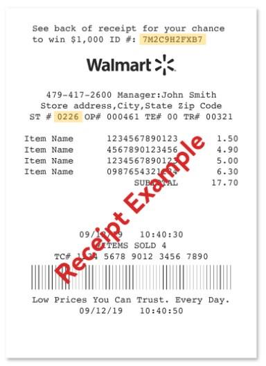 Location Of Walmart Survey Invitation Code