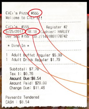 Location Of Information For Cici's Survey