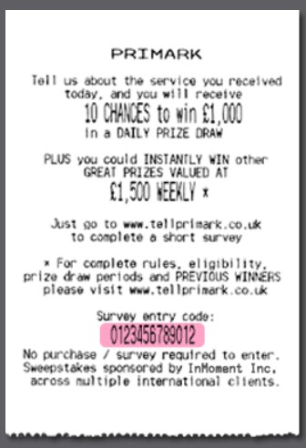 Location Of Survey Code For Tellprimark Survey