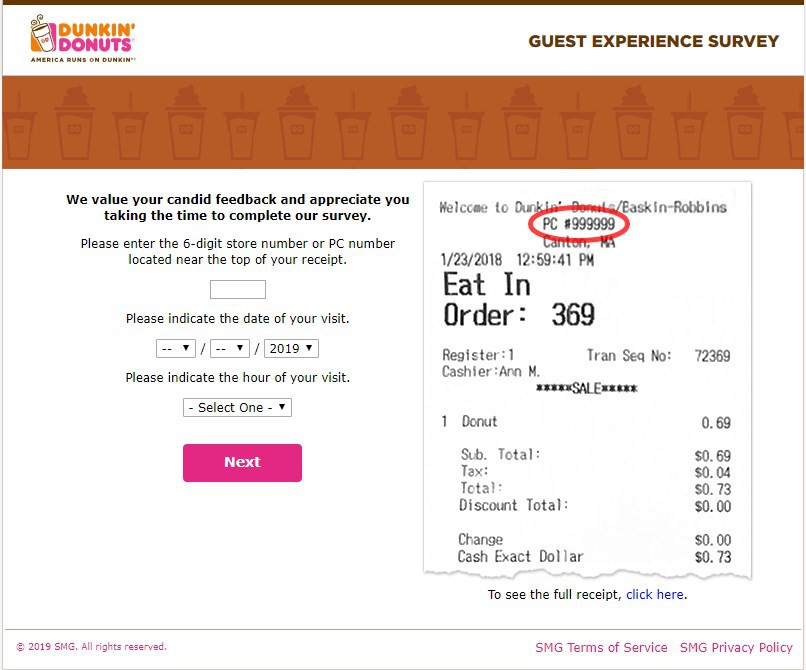 Location Of Survey Information For Telldunkin