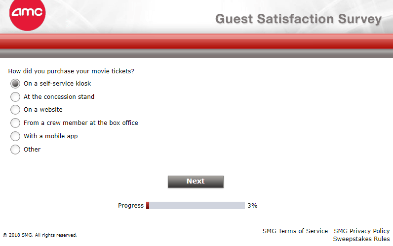 Screenshot Of Amc's Survey 3