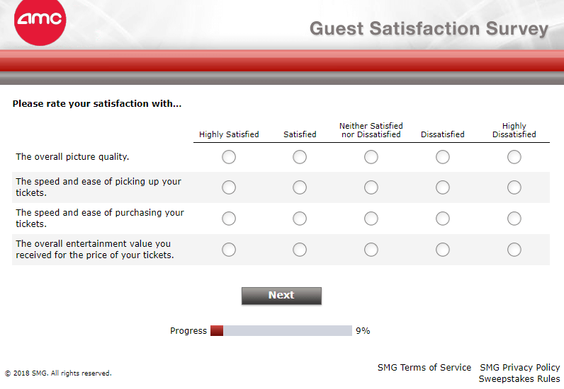 Screenshot Of Amc's Survey 7
