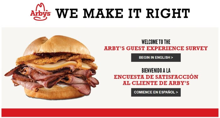 www arbys com survey