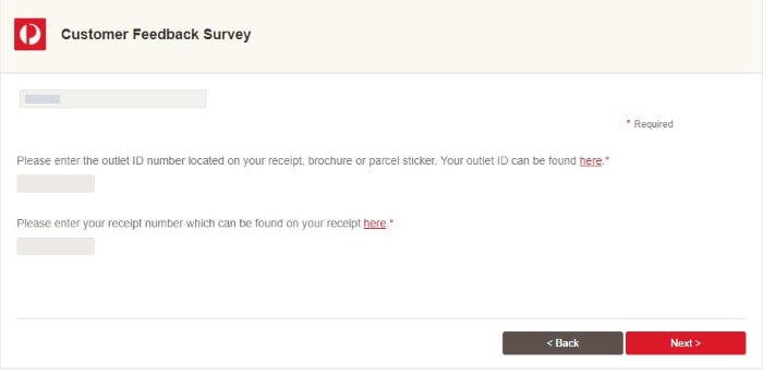 Screenshot Of Auspost Survey 2