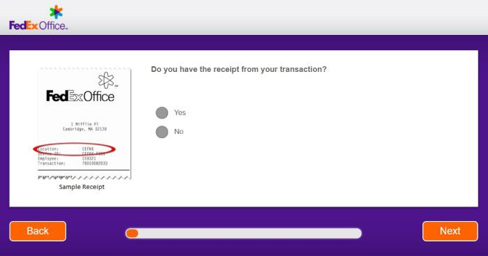 Screenshot Of Fedex Welisten Survey 1