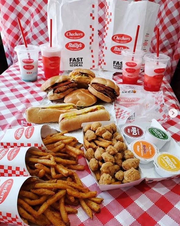 Some Of Checkers And Rally's Famous Food